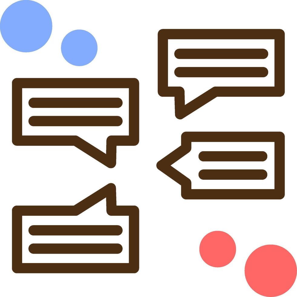 Group chat Color Filled Icon vector