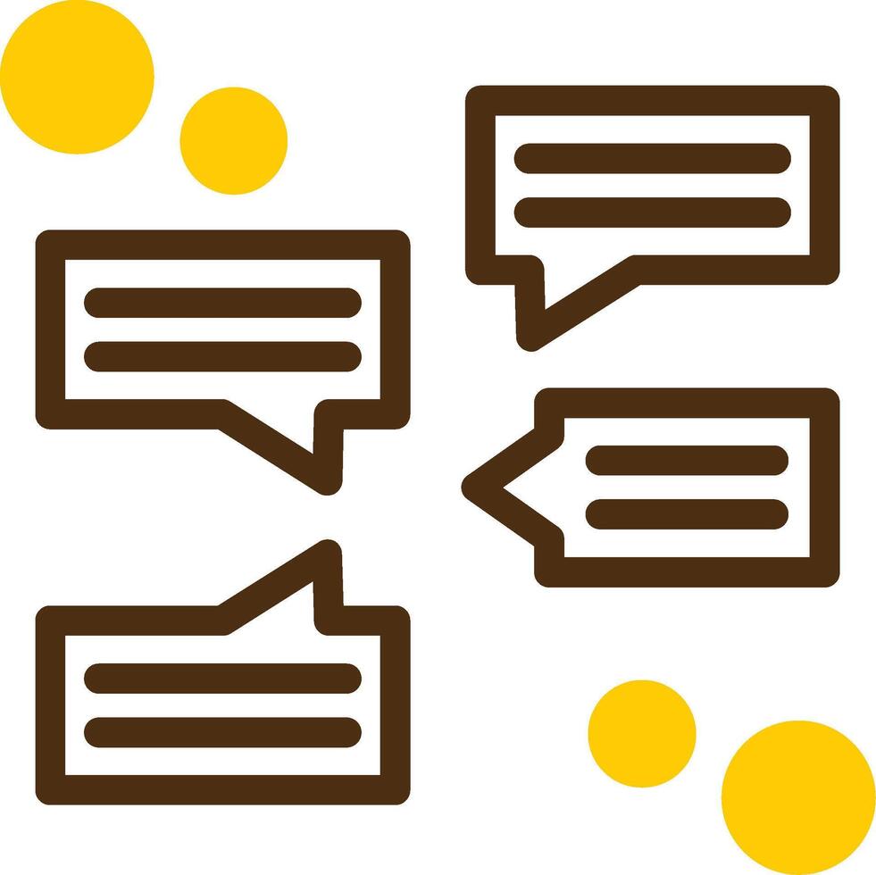 Group chat Yellow Lieanr Circle Icon vector