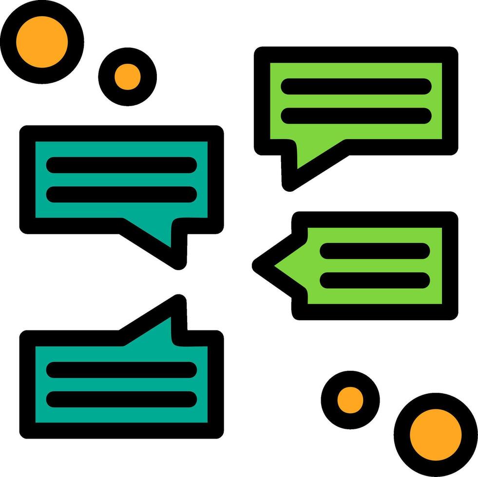 Group chat Line Filled Icon vector