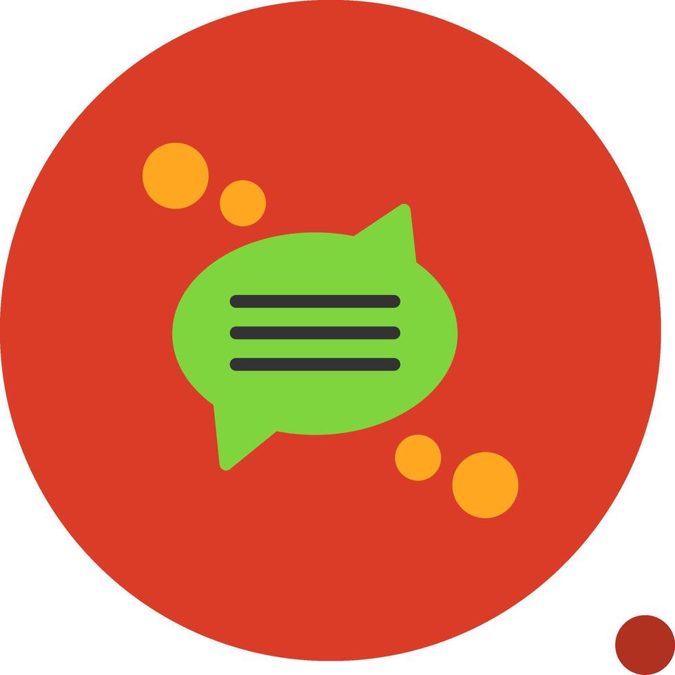 Group conversation Flat Shadow Icon vector