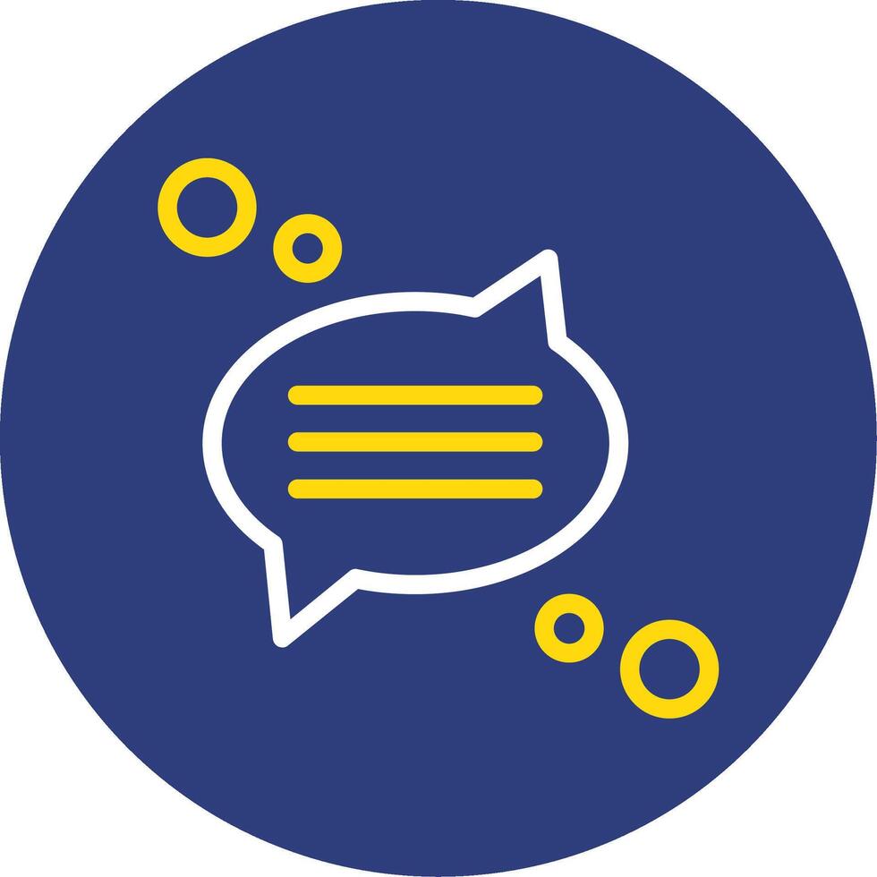 Group conversation Dual Line Circle Icon vector