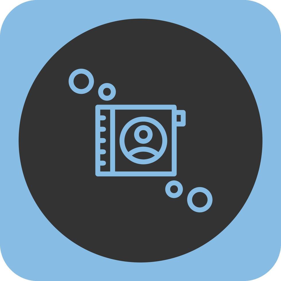 Contact list Linear Round Icon vector