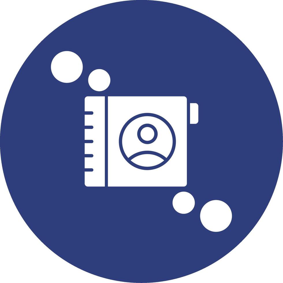 Contact list Glyph Circle Icon vector