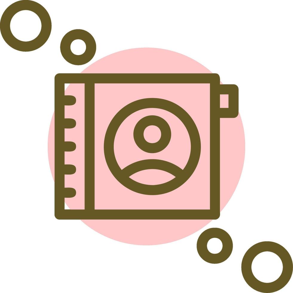 Contact list Linear Circle Icon vector