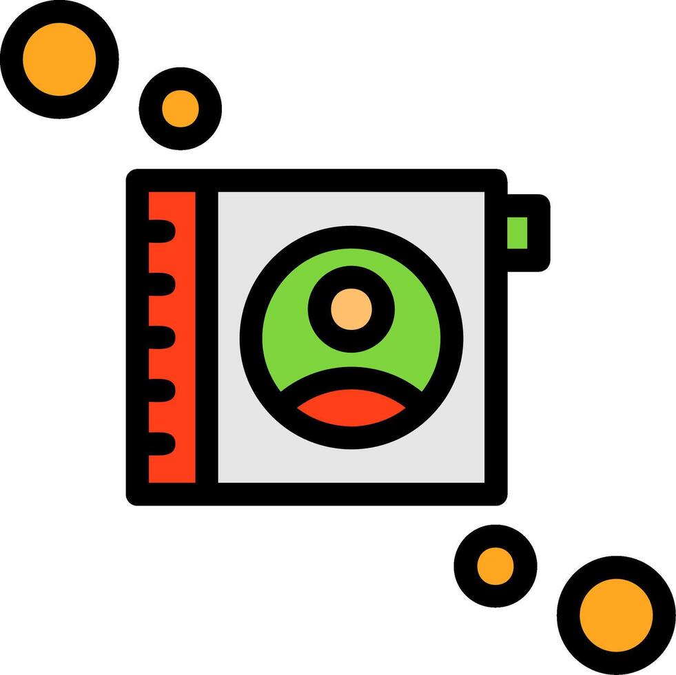 Contact list Line Filled Icon vector