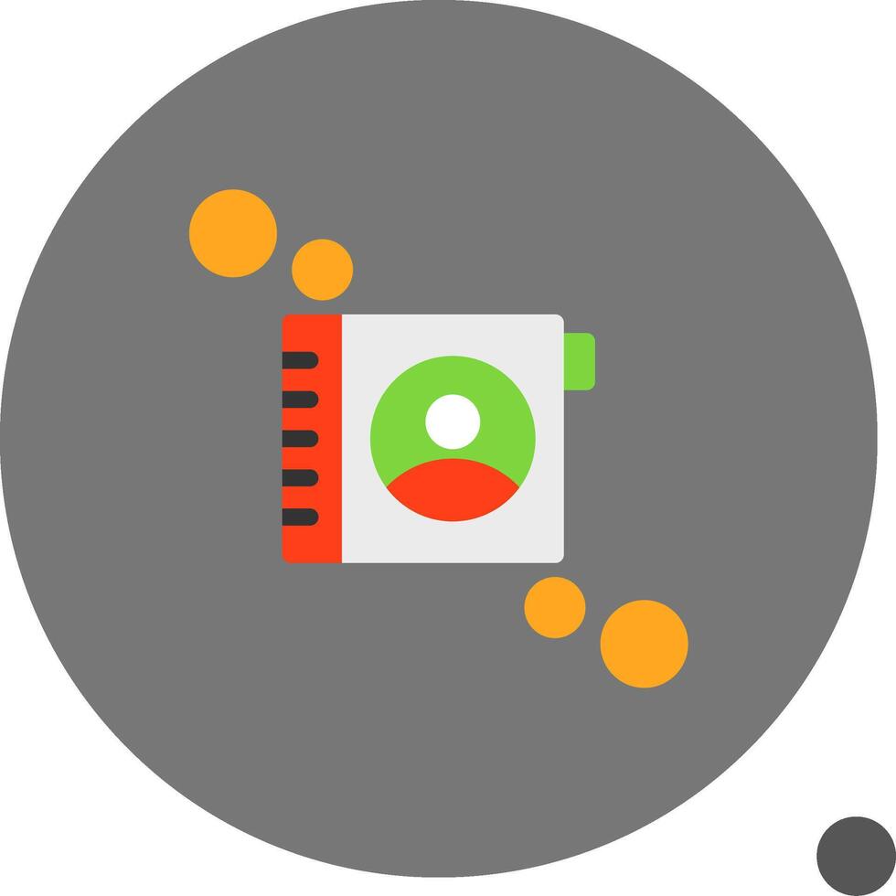 Contact list Flat Shadow Icon vector