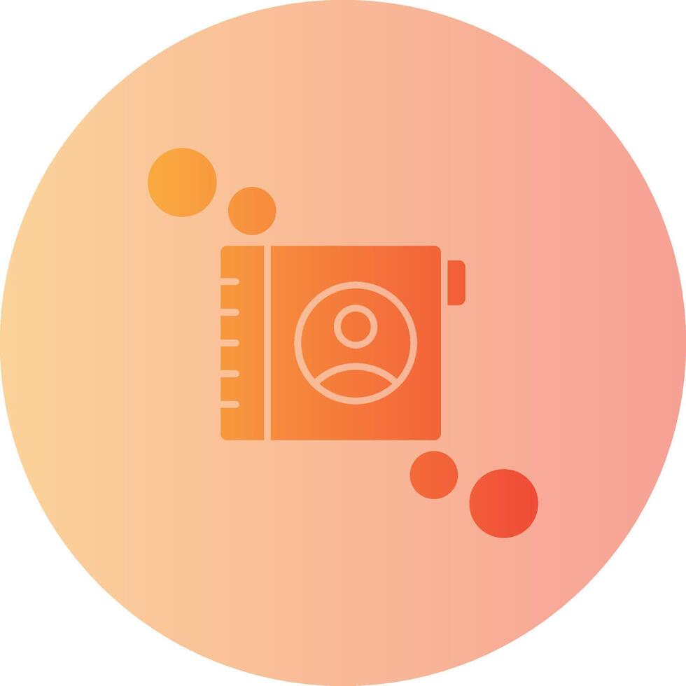 Contact list Gradient Circle Icon vector