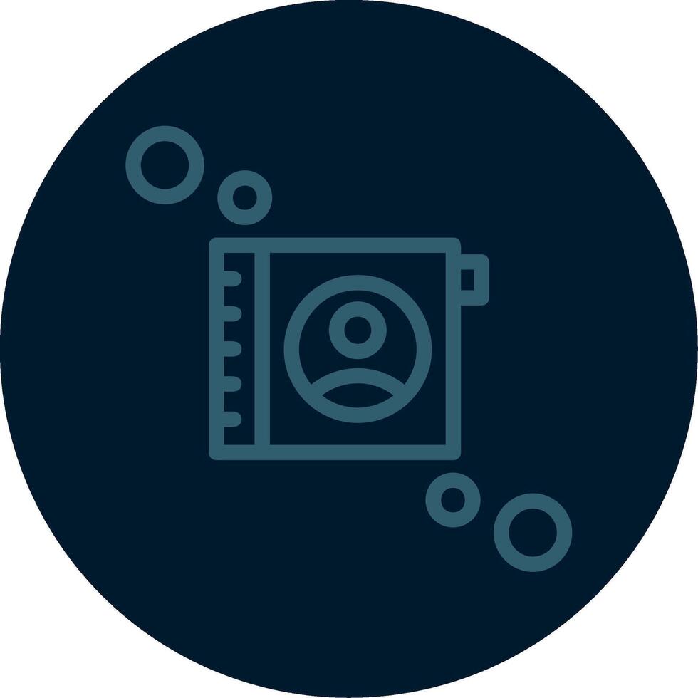 Contact list Line Multi color Icon vector