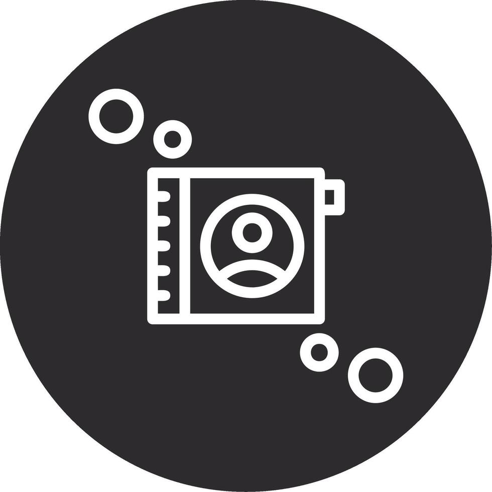 Contact list Inverted Icon vector