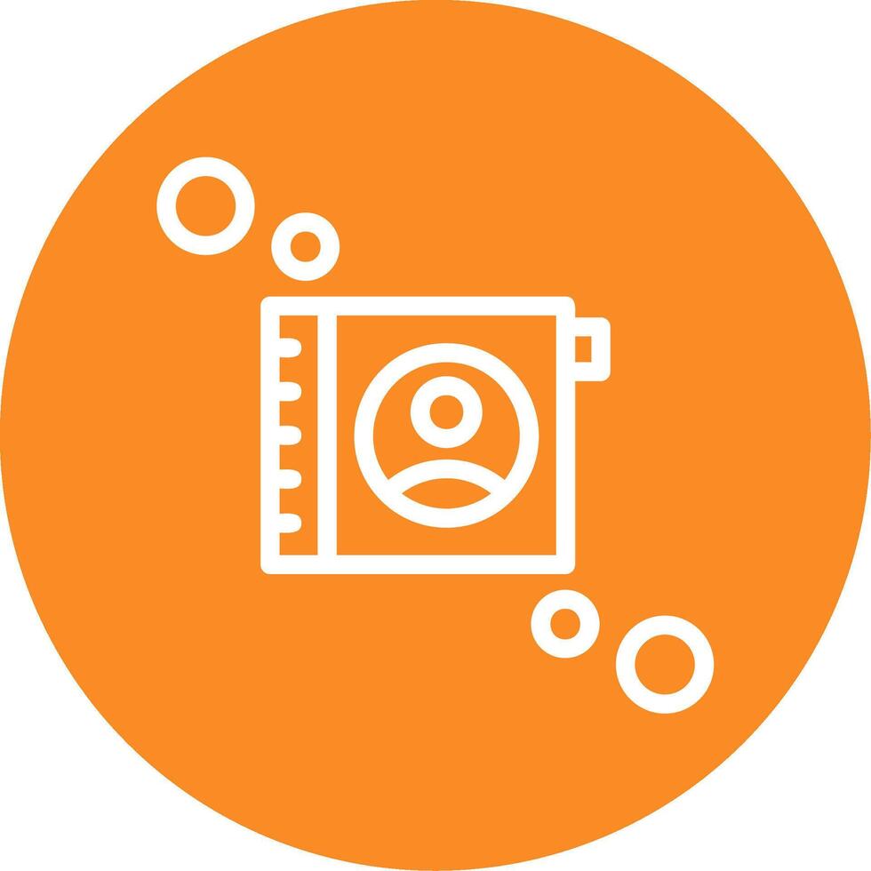 Contact list Outline Circle Icon vector