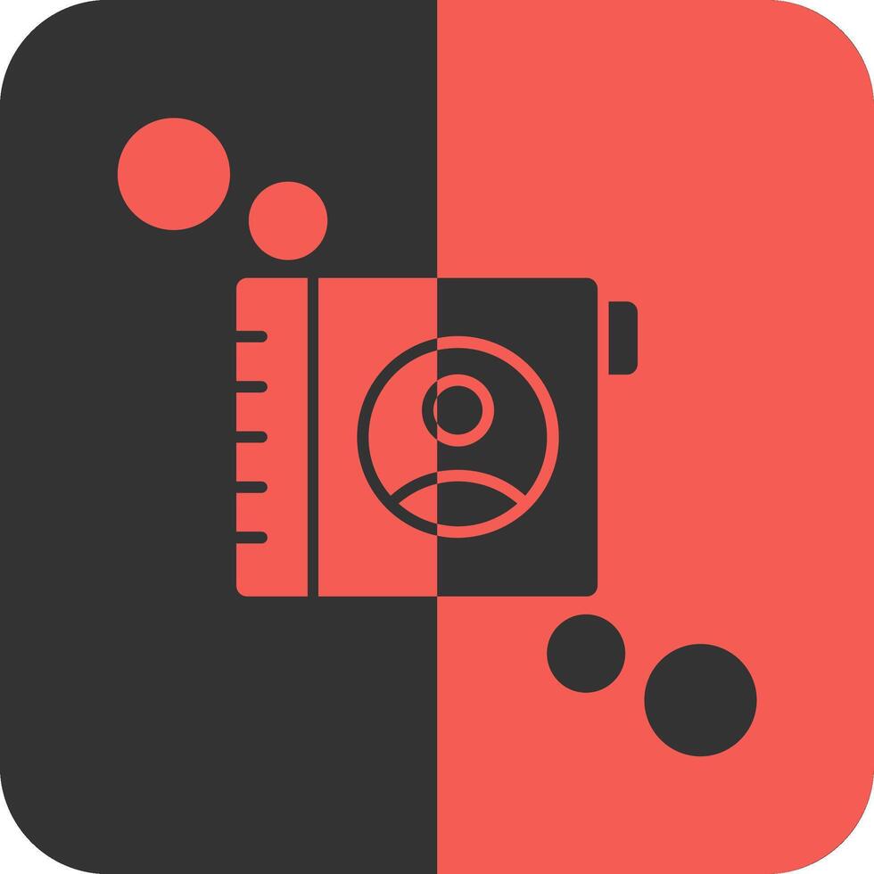 Contact list Red Inverse Icon vector