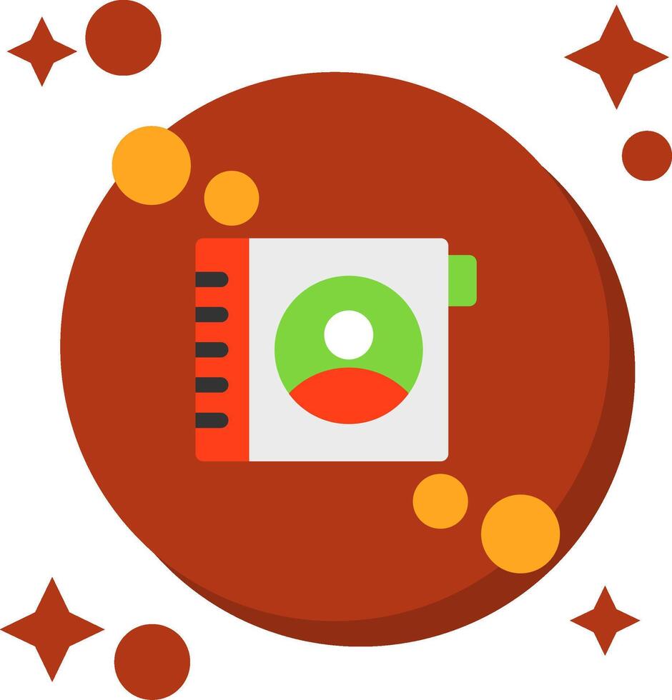 Contact list Tailed Color Icon vector