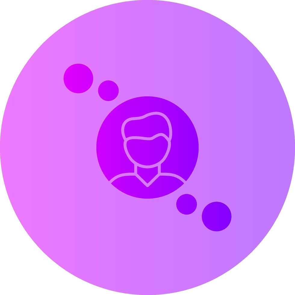 usuario avatar degradado circulo icono vector