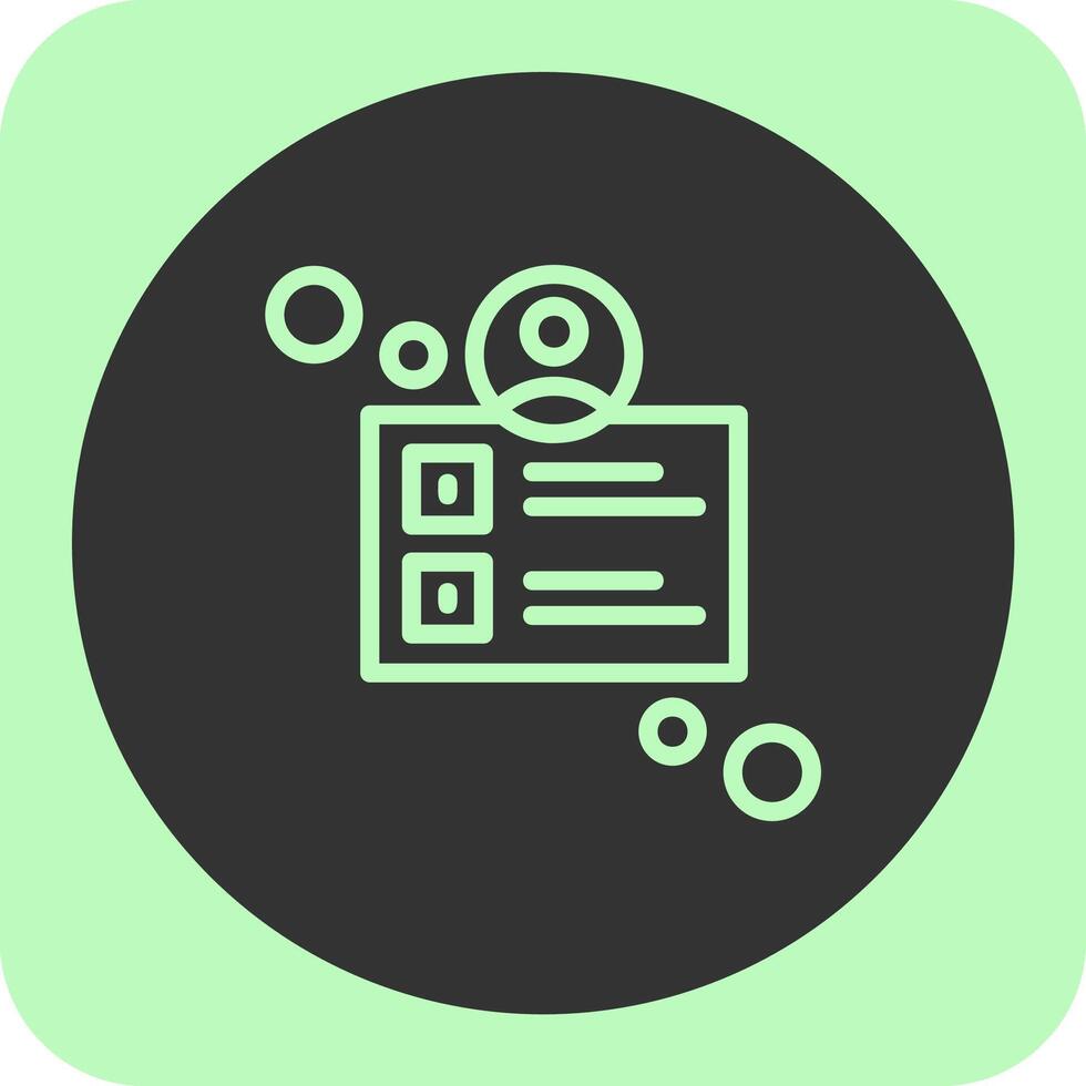 User profile Linear Round Icon vector