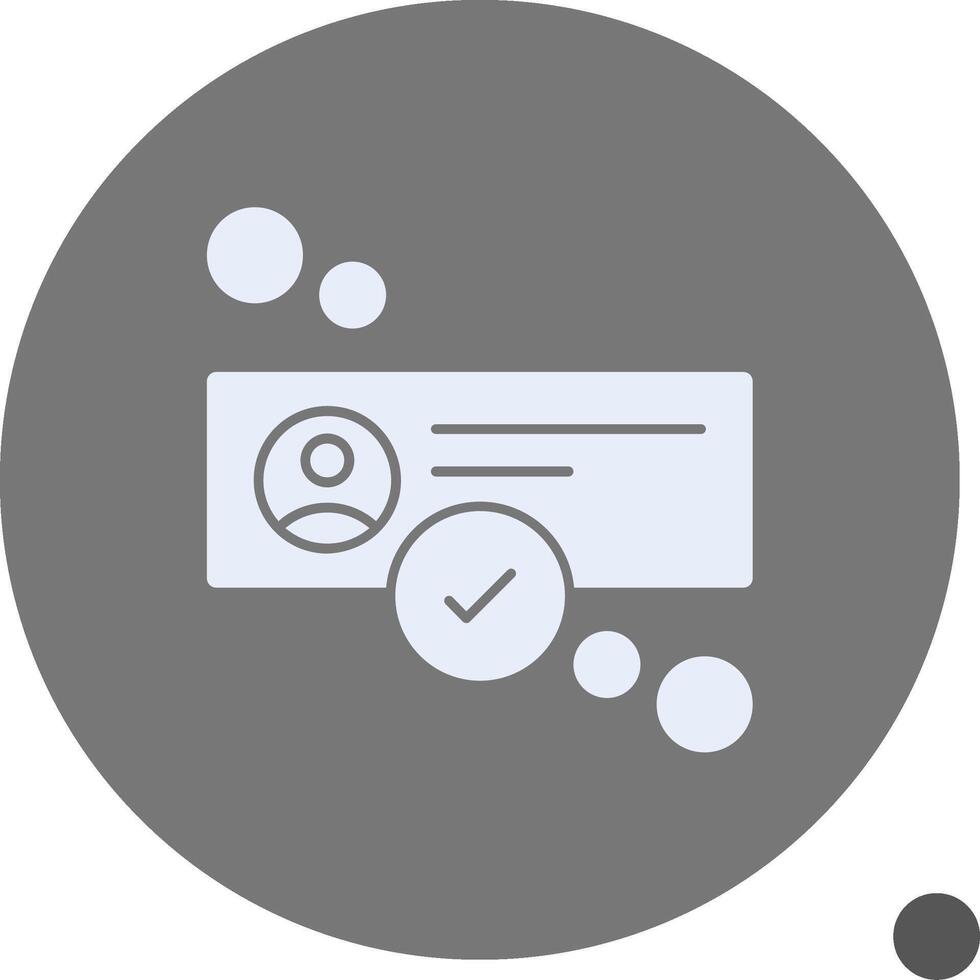 Online status Glyph Shadow Icon vector