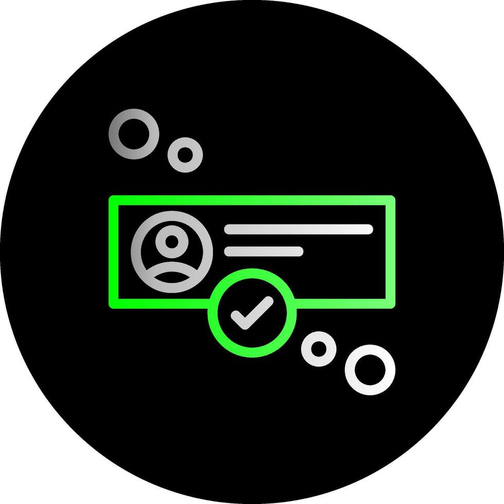 Online status Dual Gradient Circle Icon vector