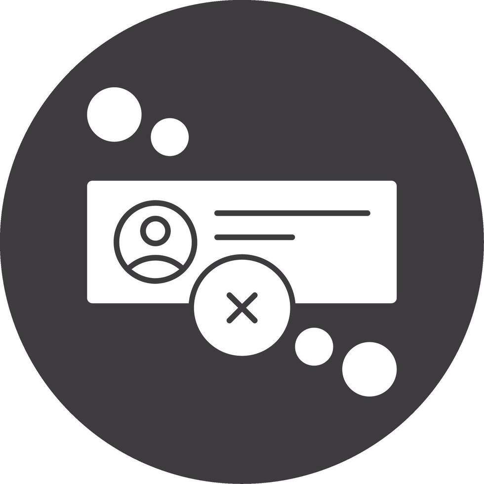 Offline status Glyph Circle Icon vector