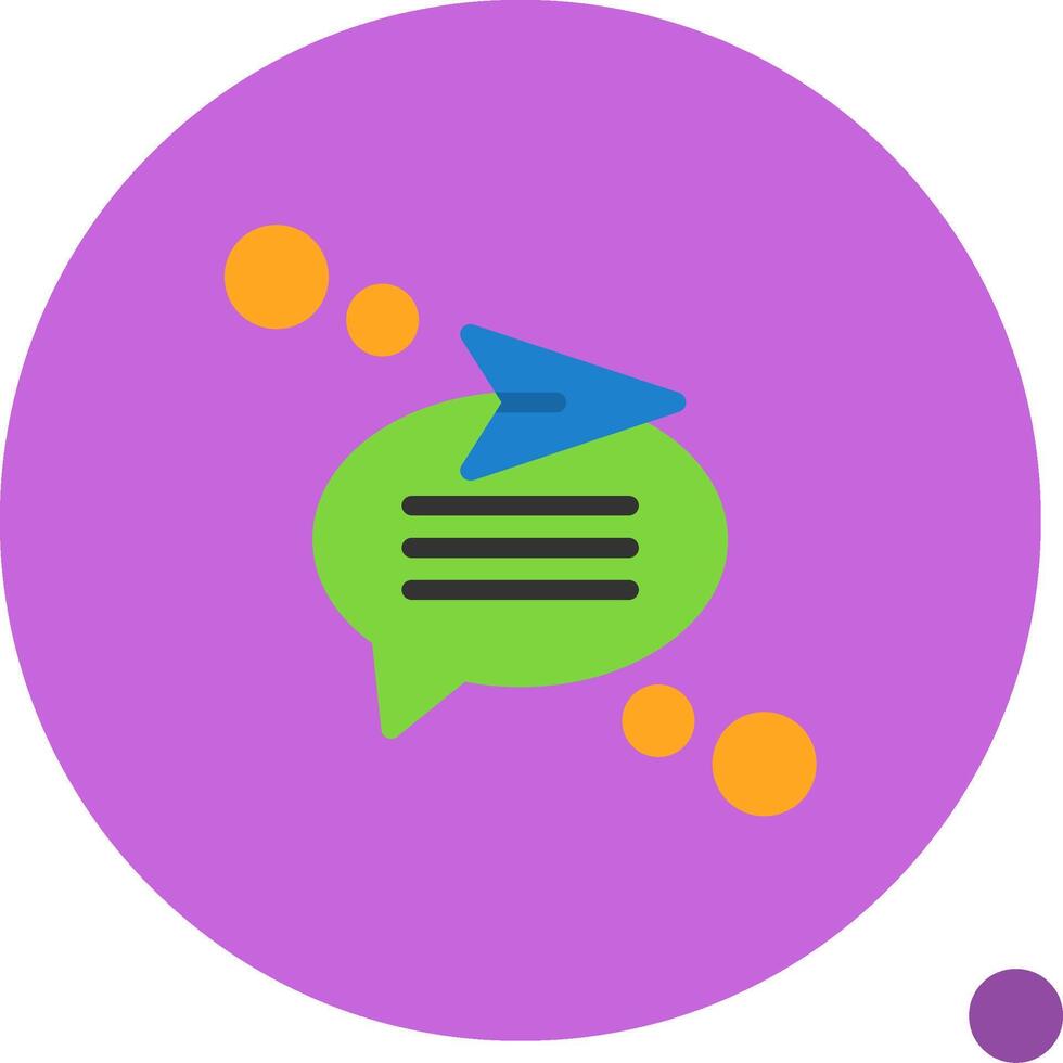 Send message Flat Shadow Icon vector