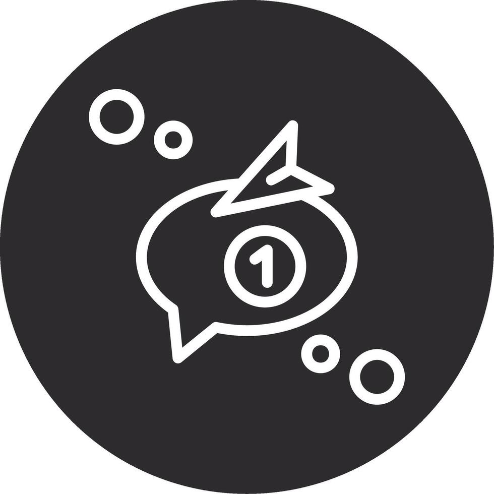 Receive message Inverted Icon vector