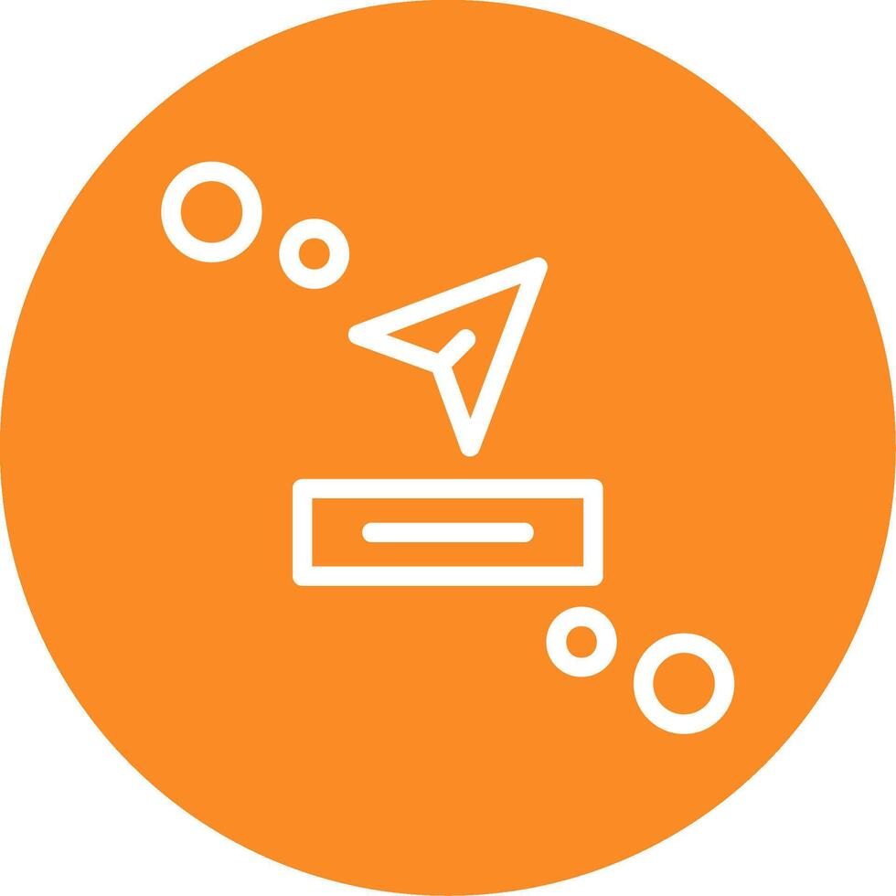 Send button Outline Circle Icon vector