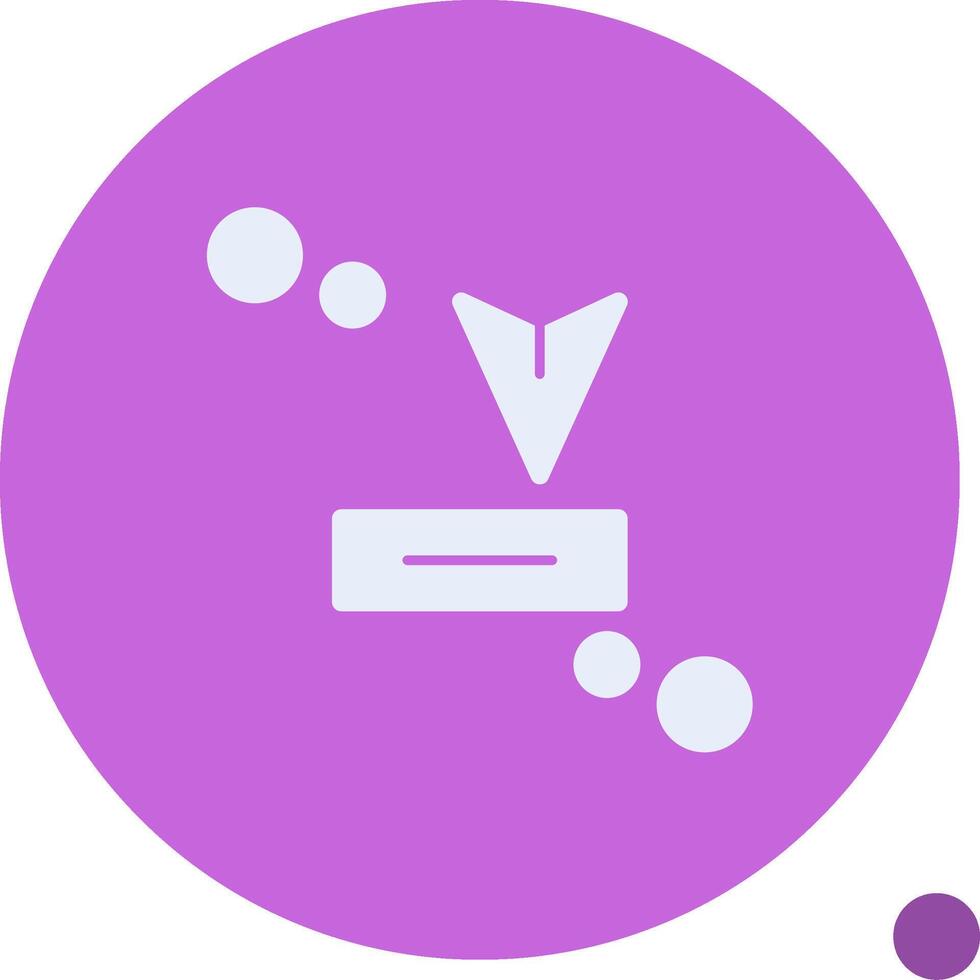 Receive button Glyph Shadow Icon vector