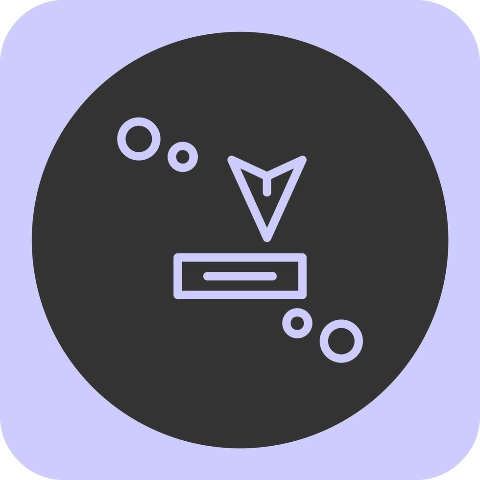 Receive button Linear Round Icon vector