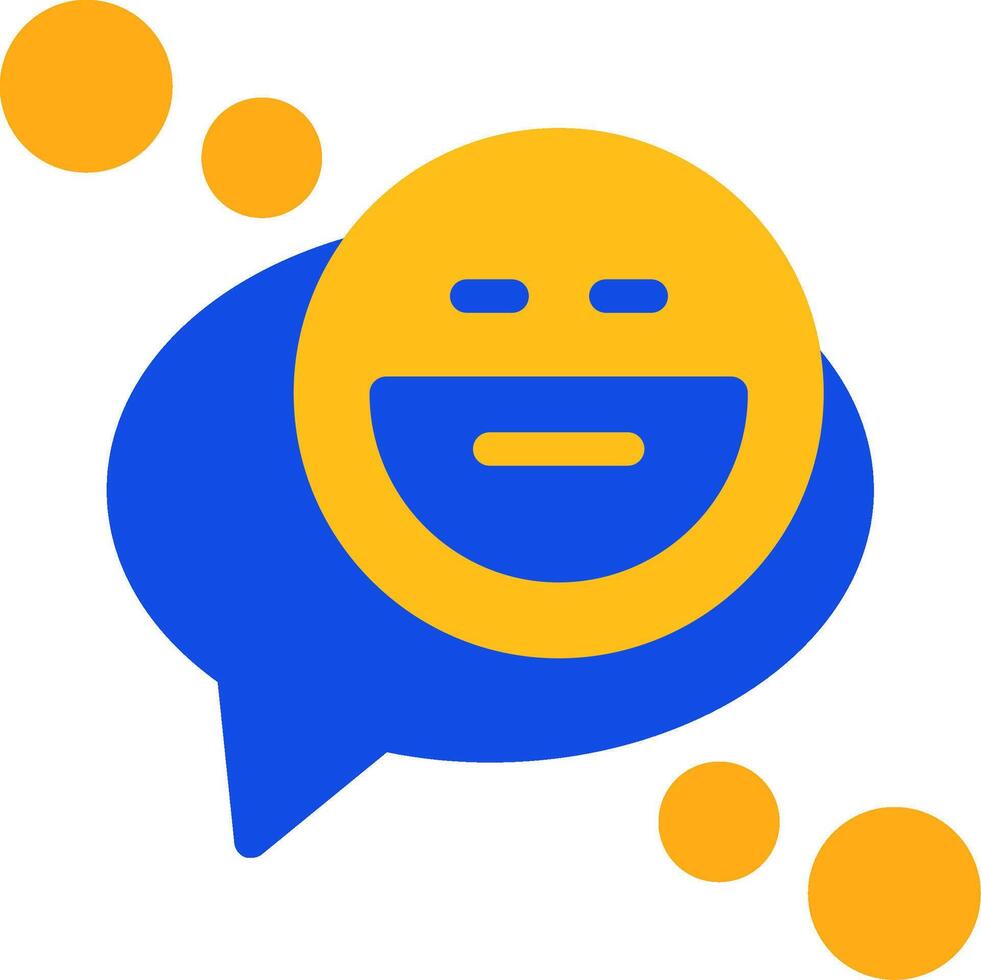 EmotLine Flat Two Color IconFlat Two Color Icon vector
