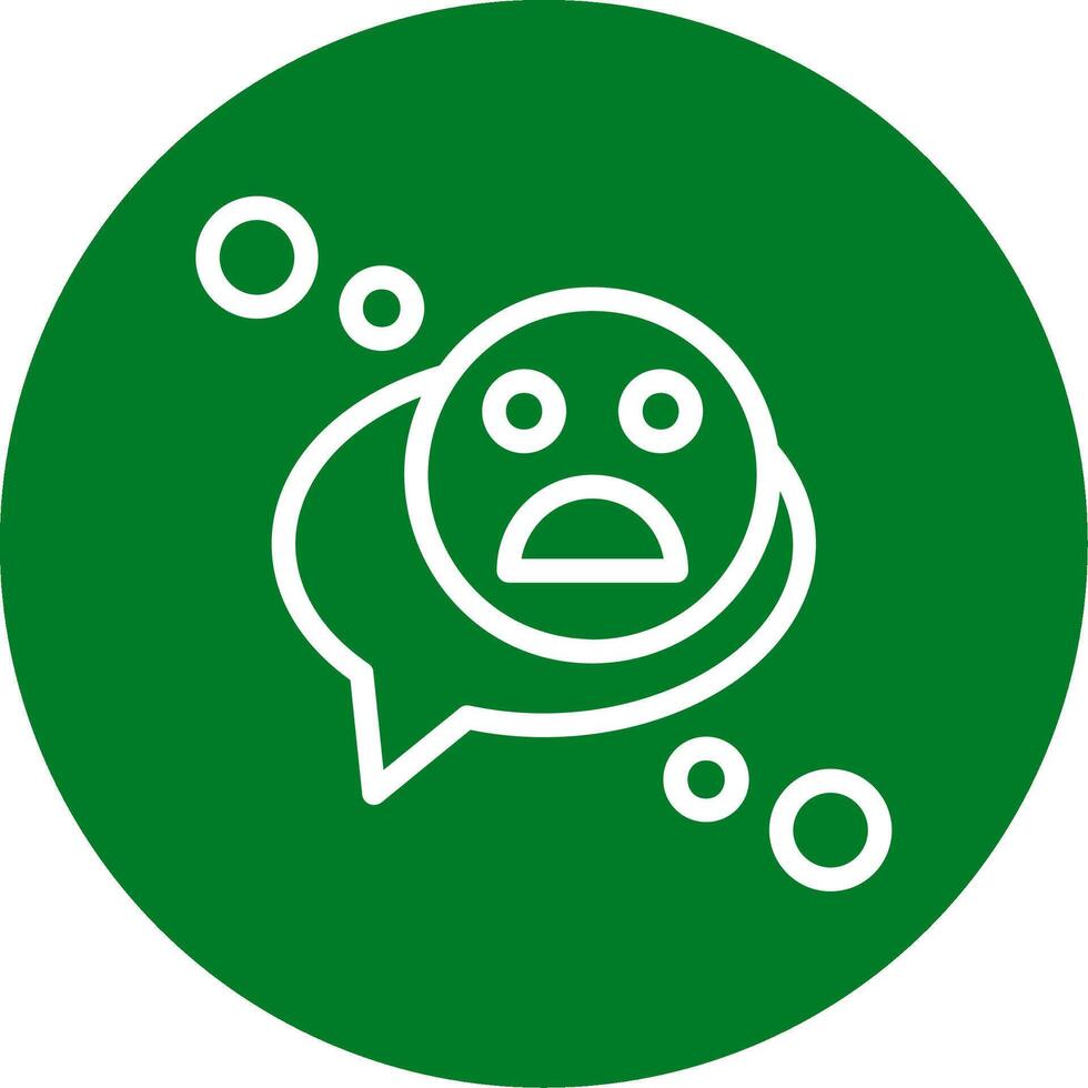 Emoji Outline Circle Icon vector