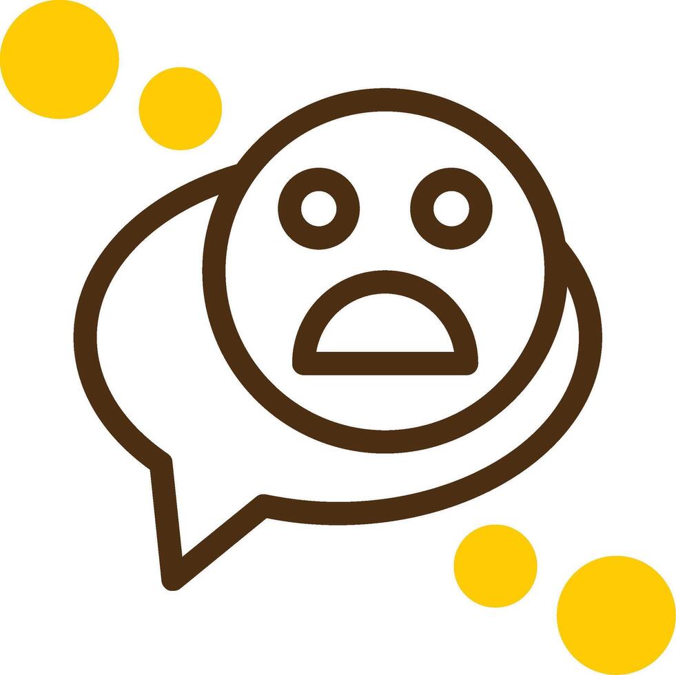 Emoji Yellow Lieanr Circle Icon vector