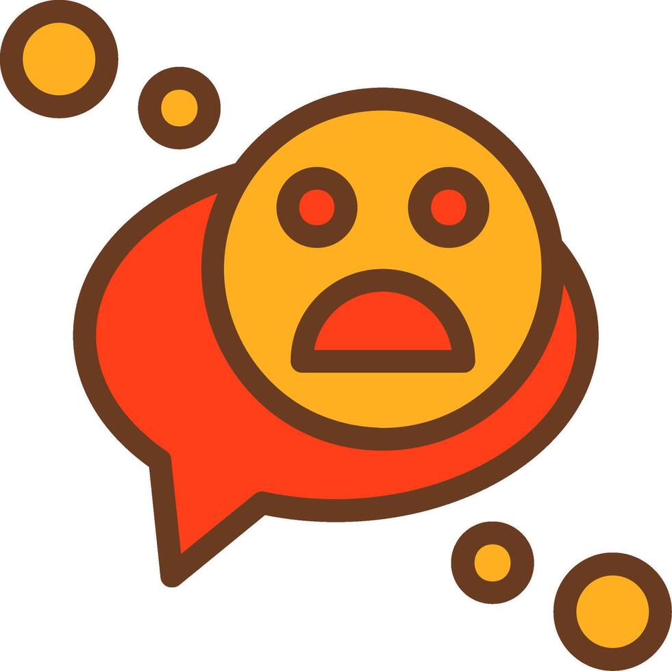 Emoji Filled Shadow Circle Icon vector