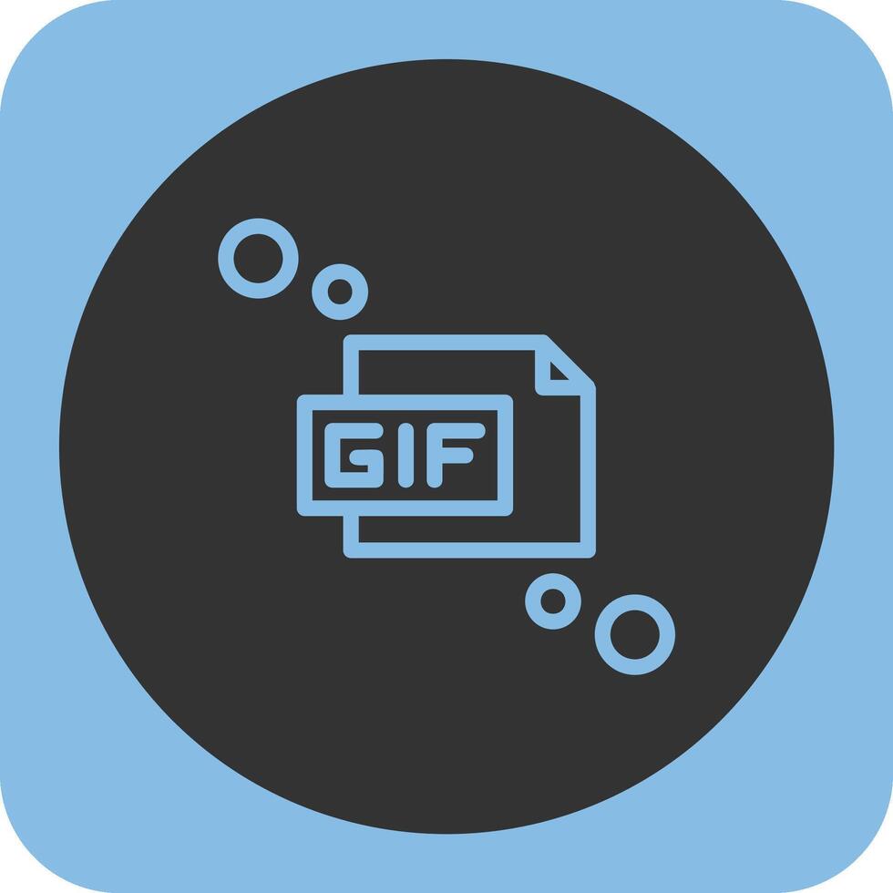 gif lineal redondo icono vector