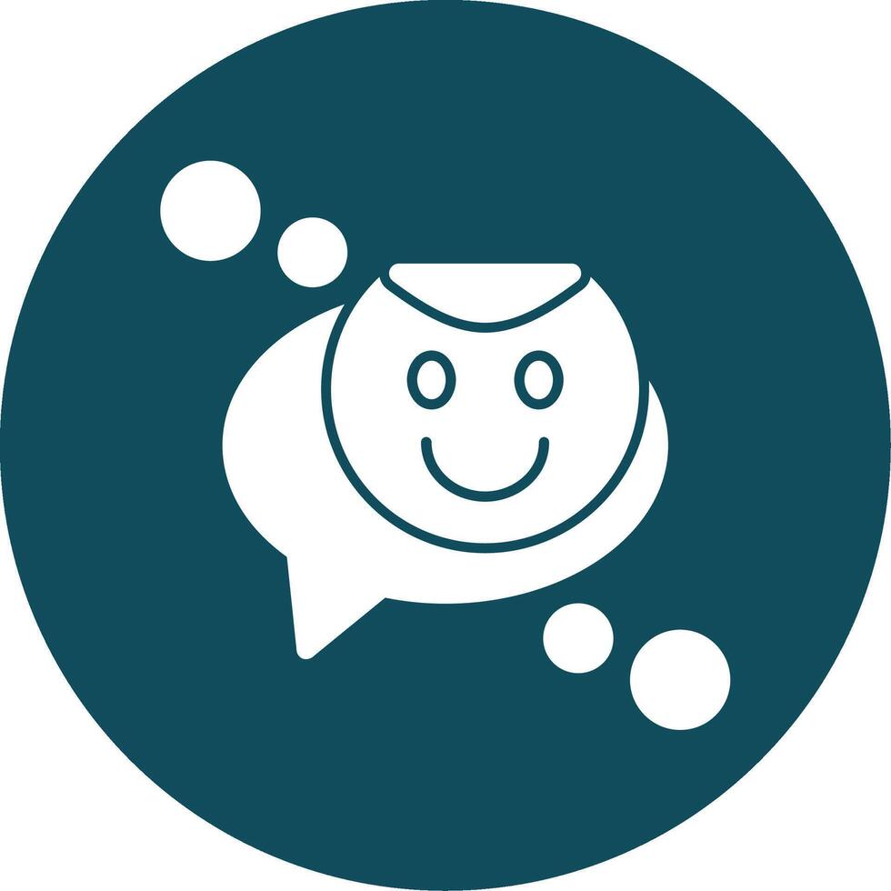 Sticker Glyph Circle Icon vector