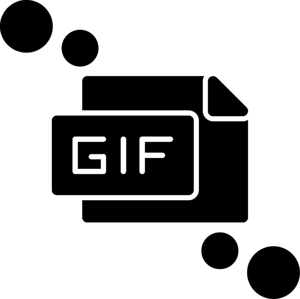 GIF Glyph Icon vector