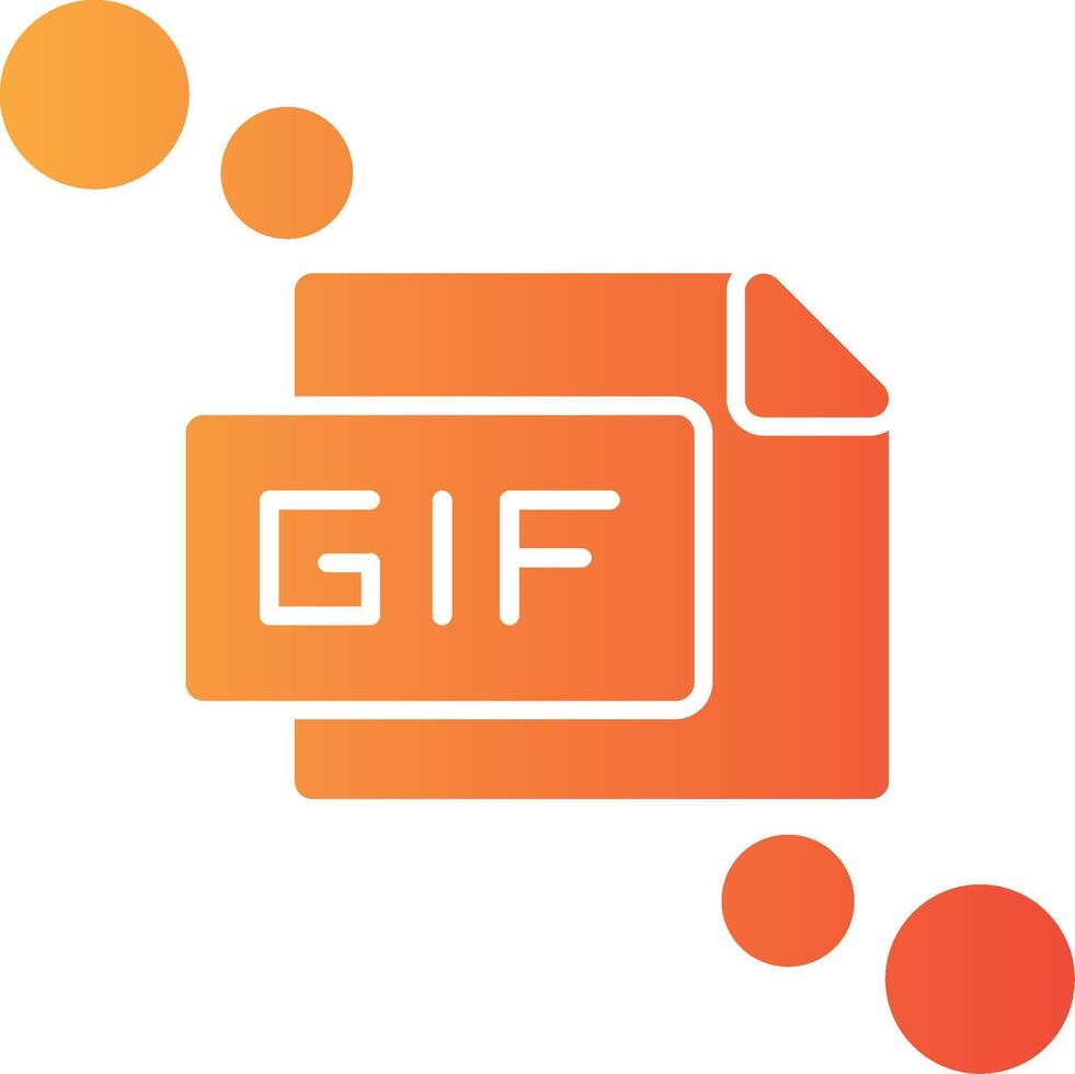 GIF Solid Multi Gradient Icon vector