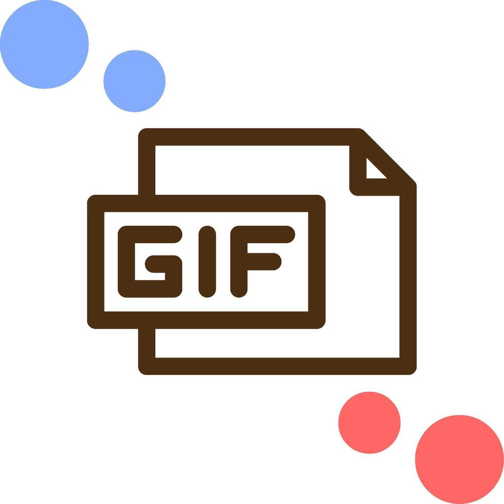 GIF Color Filled Icon vector