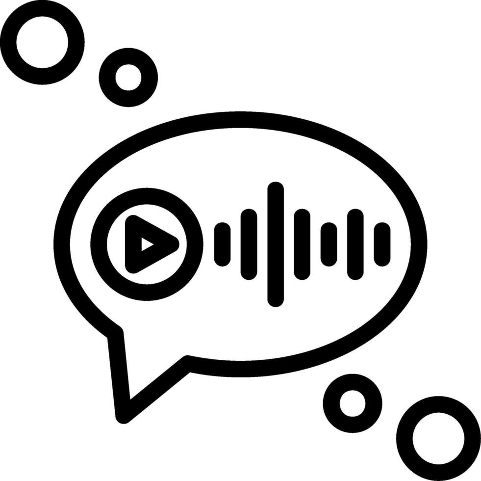 Voice message Line Icon vector
