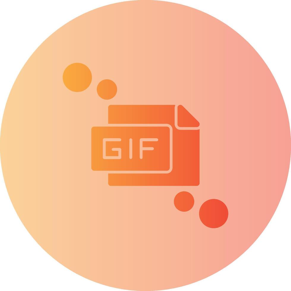 GIF Gradient Circle Icon vector