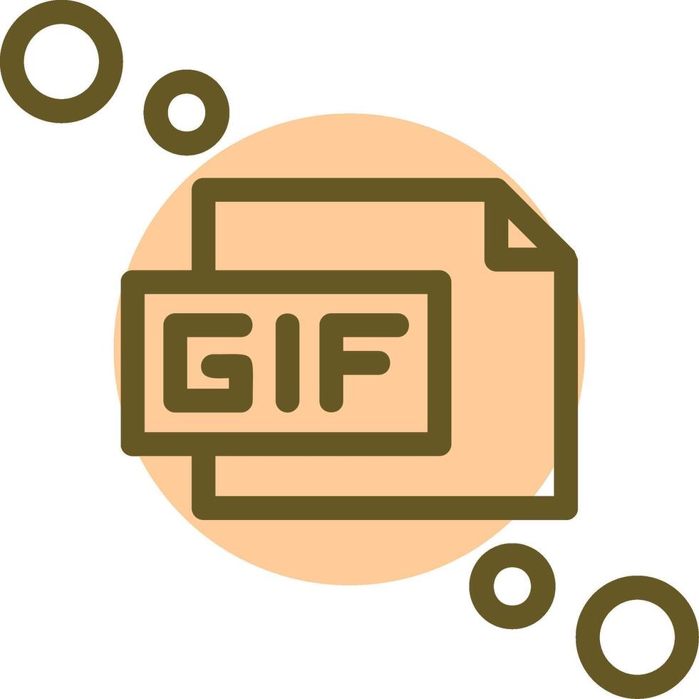 GIF Linear Circle Icon vector