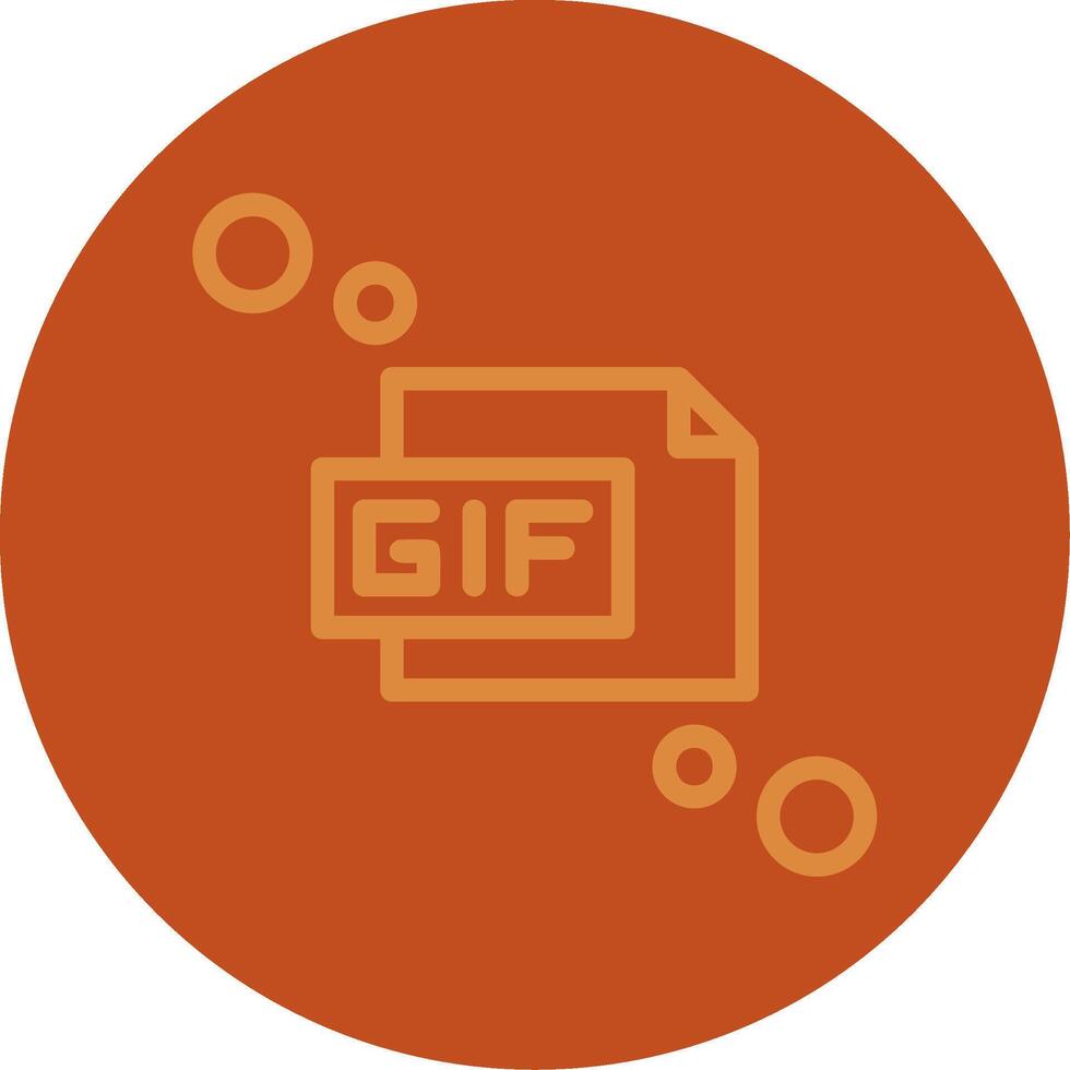 GIF Line Multi color Icon vector