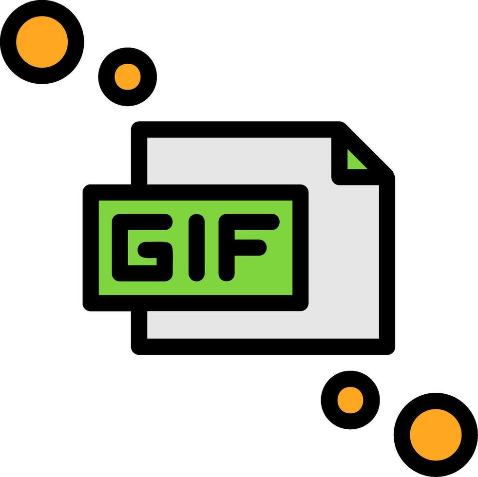 gif línea lleno icono vector