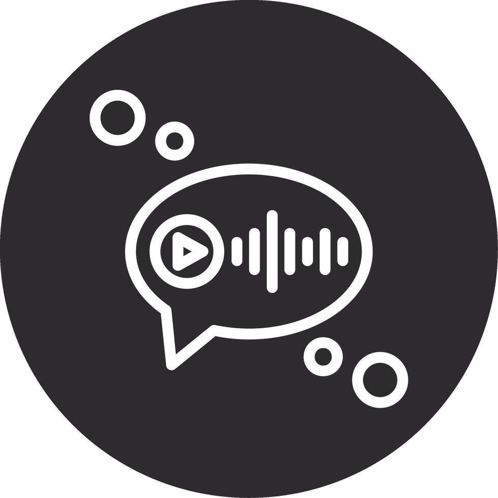 Voice message Inverted Icon vector