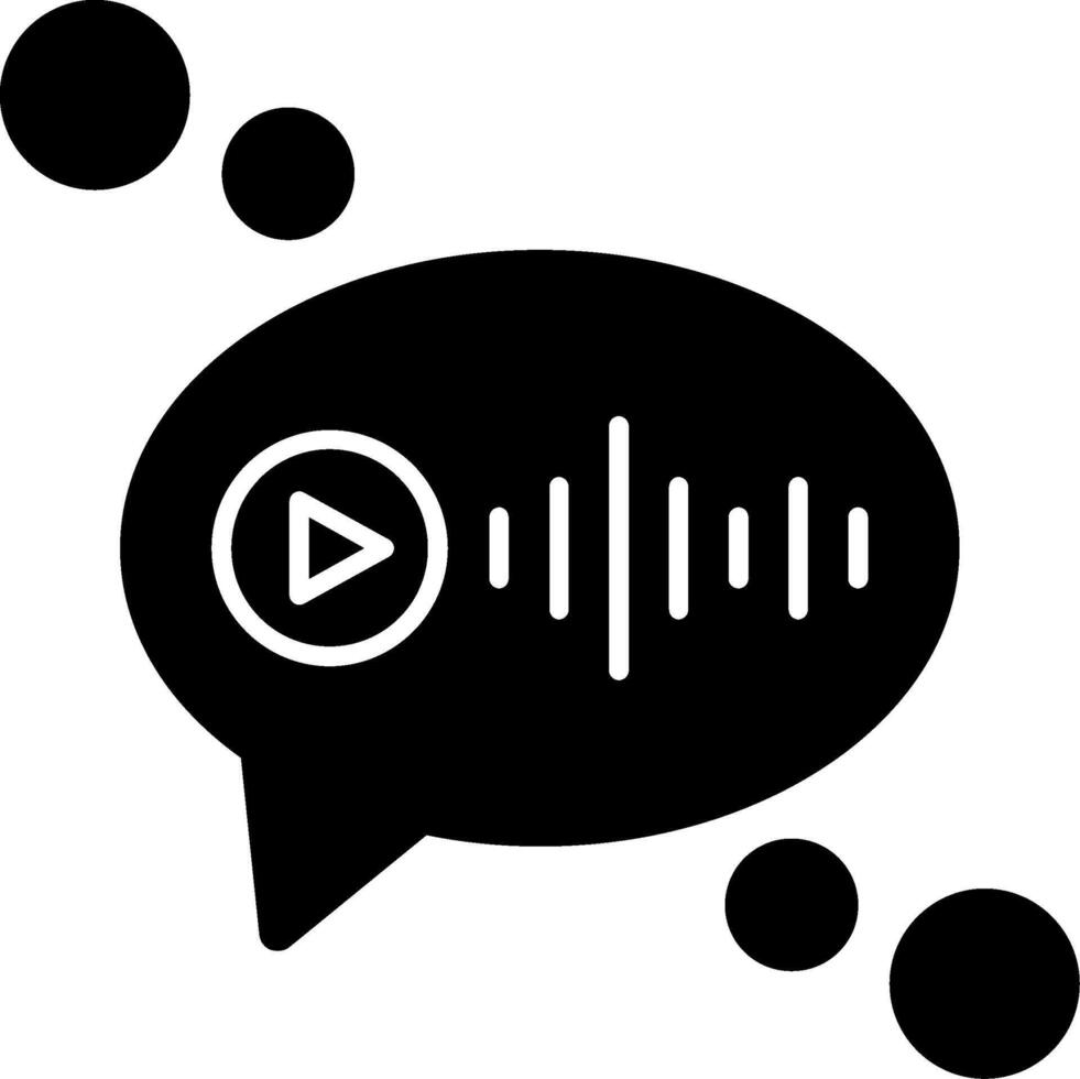 Voice message Glyph Icon vector