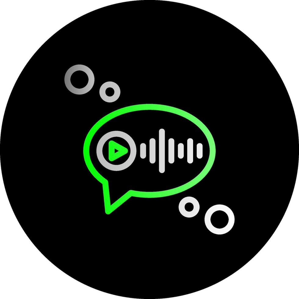 Voice message Dual Gradient Circle Icon vector