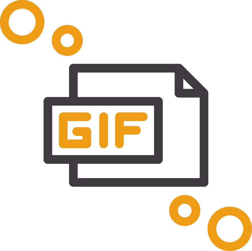 gif línea icono de dos colores vector