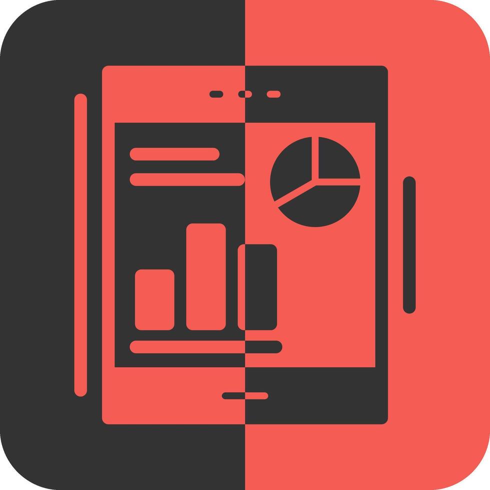 Tablet Red Inverse Icon vector