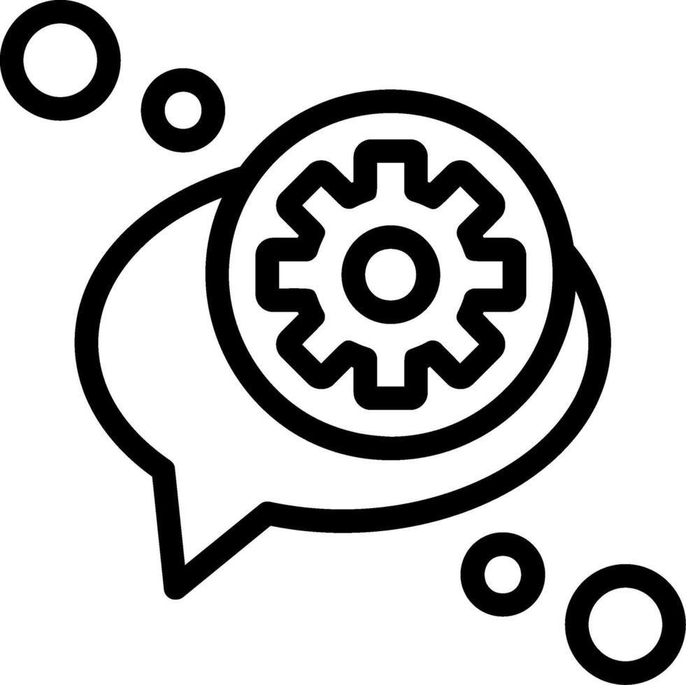 Chat settings Line Icon vector