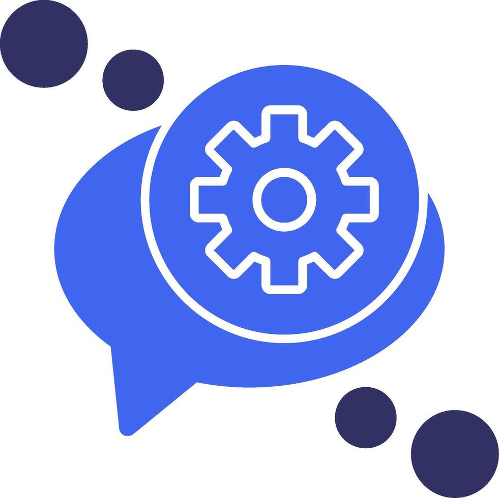 Chat settings Solid Two Color Icon vector