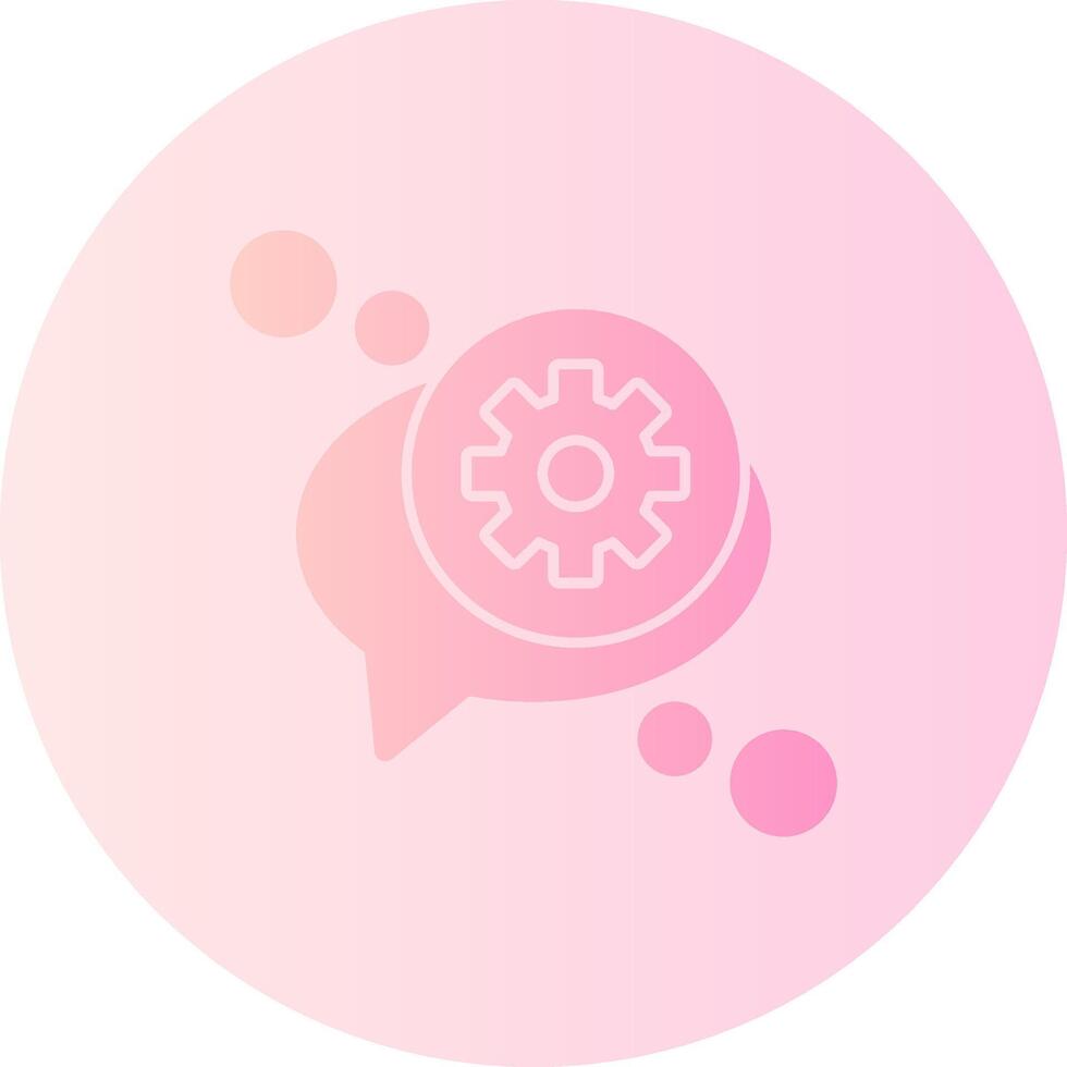 Chat settings Gradient Circle Icon vector