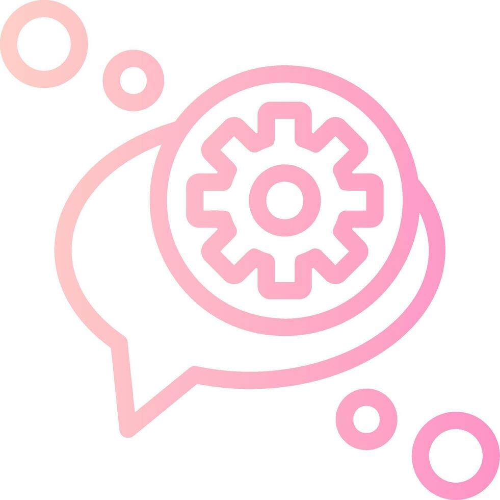 Chat settings Linear Gradient Icon vector