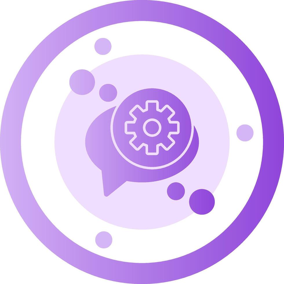 Chat settings Glyph Gradient Icon vector